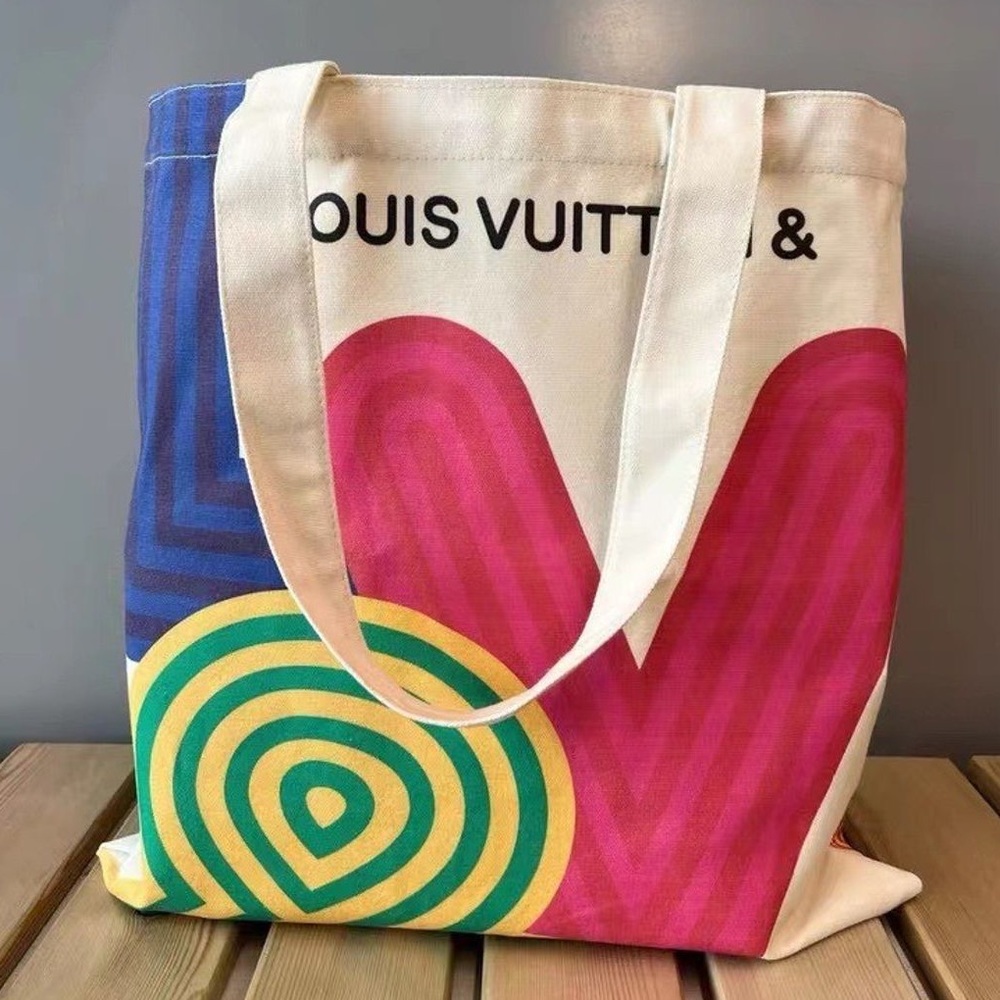 Lot of 3 LOUIS VUITTON Limited Edition Canvas Eco Tote Bags Shinsen Exhibit NEW - Picture 11 of 12